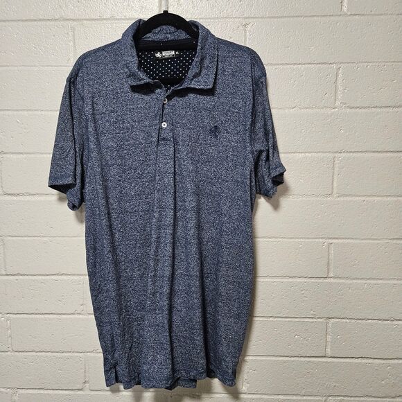 Rugby Short Sleeve Polo Navy Blue Heather Size XL - Picture 2 of 10